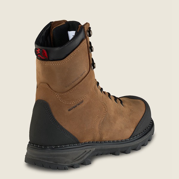 Safety Støvler Herre - Red Wing Burnside - 8-Inch Waterproof Toe - Brune/Sort - CNLGRD-927